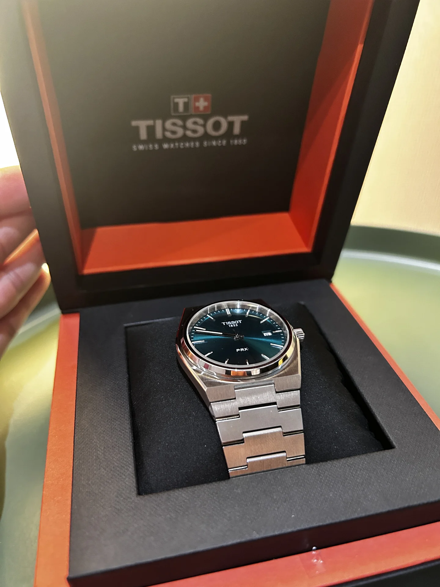 Часы tissot prx 40mm зелёные t137.410.11.091.00 - миниатюра 3