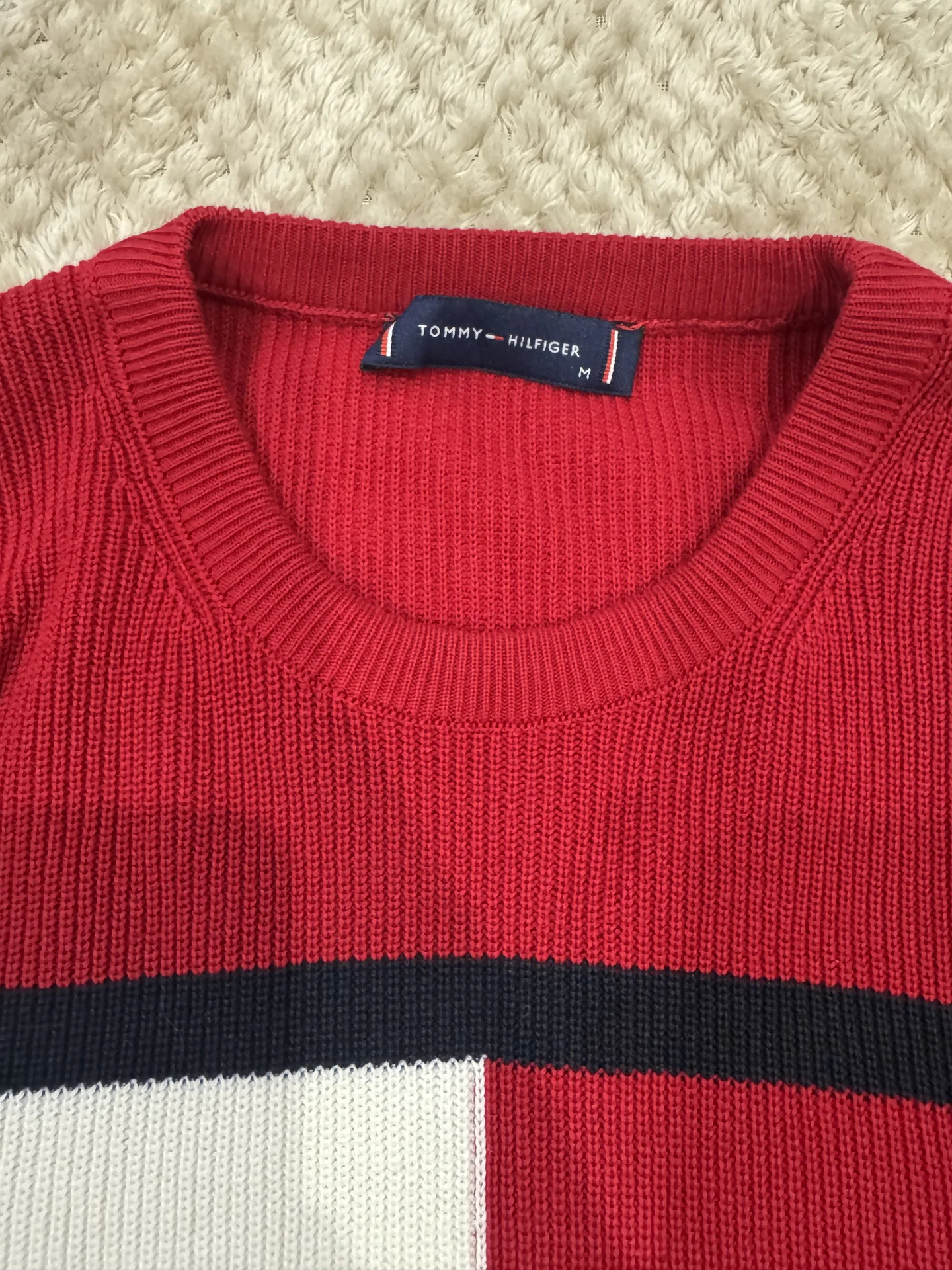 Tommy Hilfiger Свитер красный Оригинал размер M - миниатюра 3