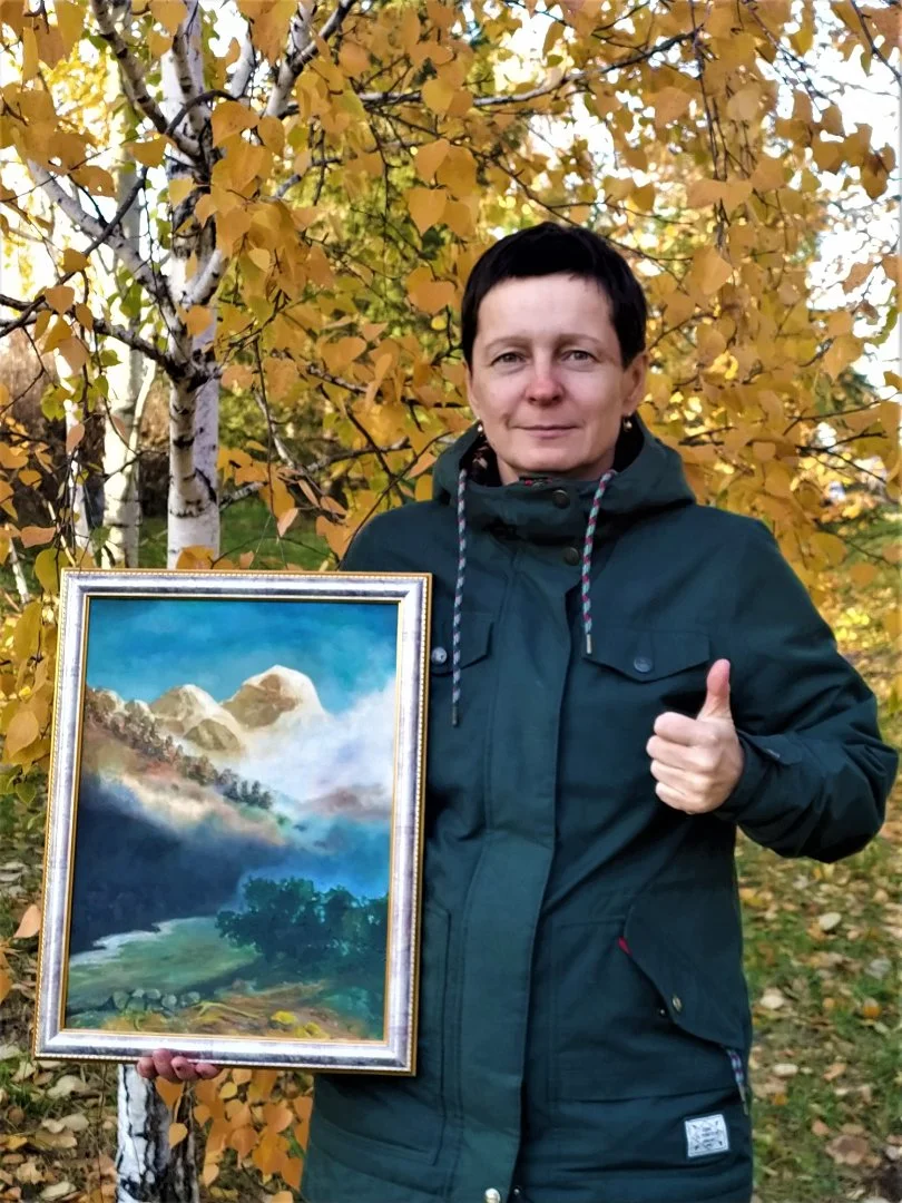 "Восход солнца" пейзаж, реплика картины  А.И. Куинджи - миниатюра 5