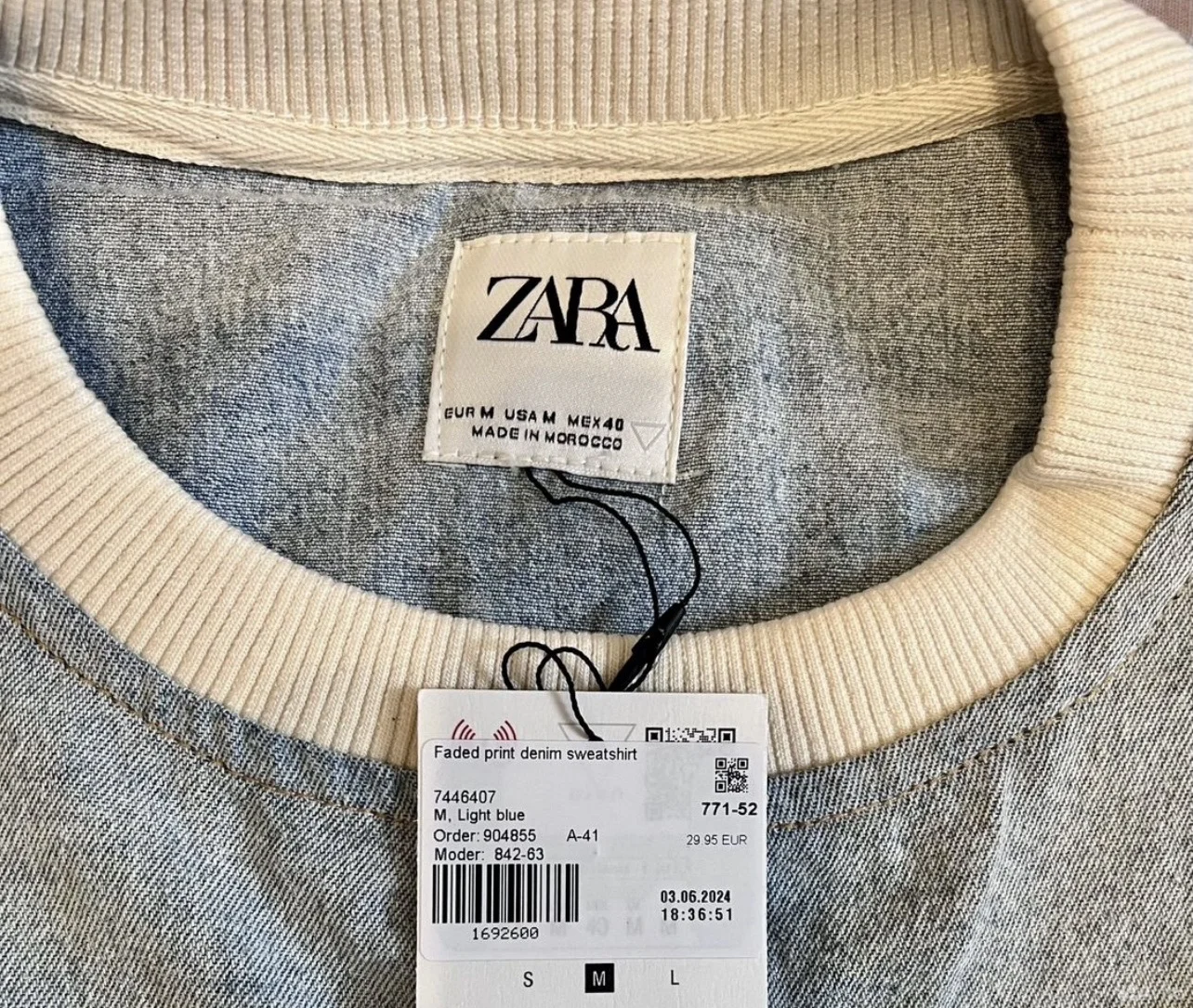 Джинсовая толстовка ZARA - миниатюра 5