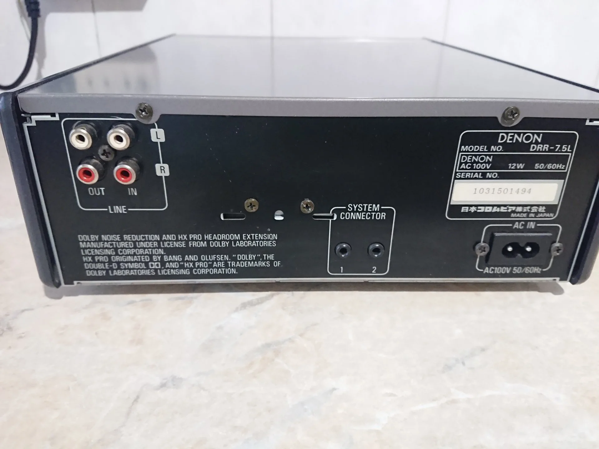 Кассетная дека DENON DRR-7.5L - миниатюра 4