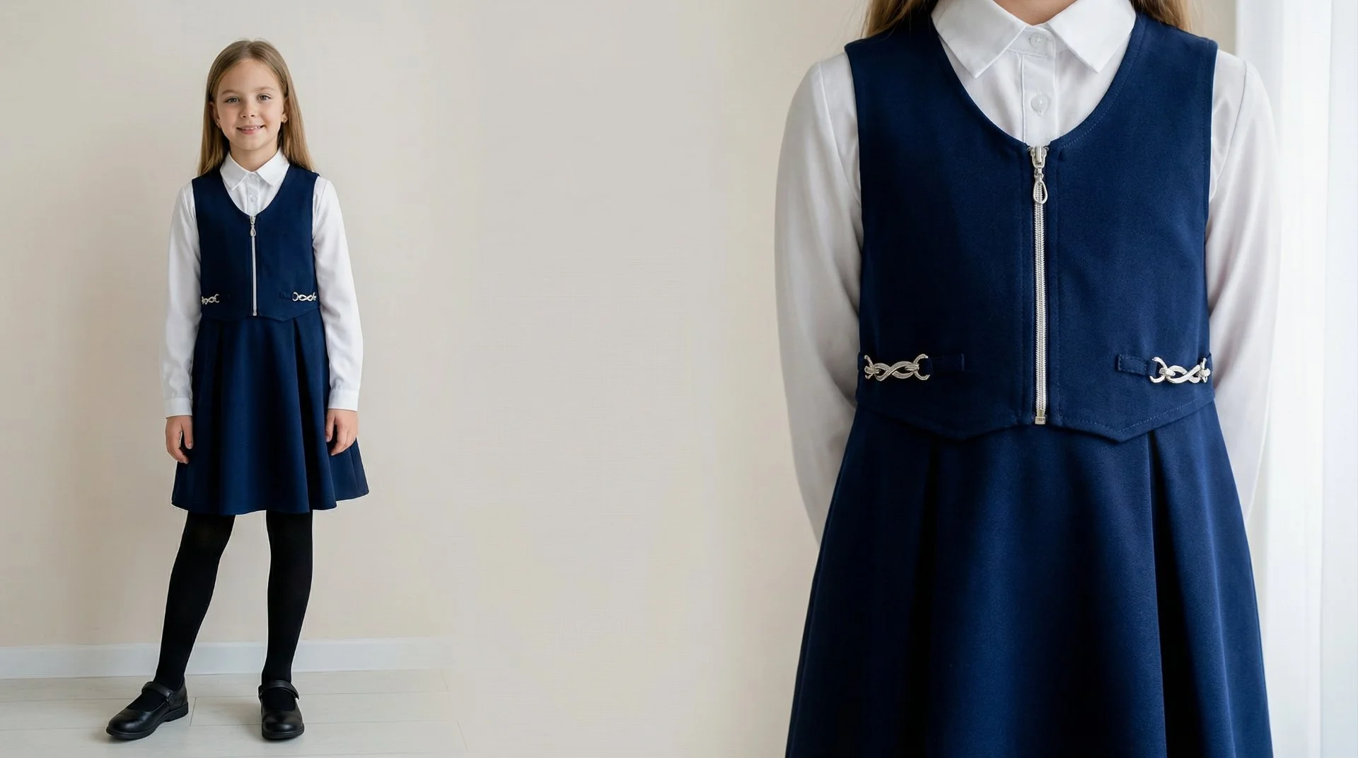 Школьный сарафан , размер 128–134 - изображение 1