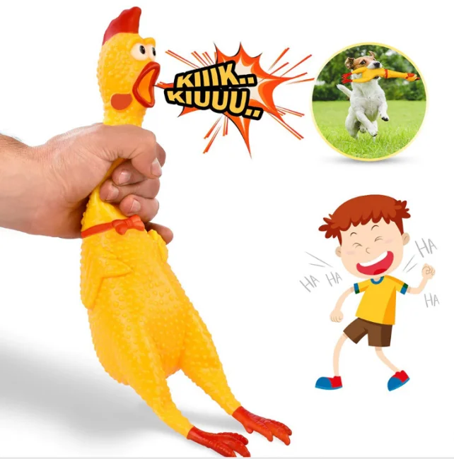 🐔 Игрушка для животных «Курица-кричалка» - изображение 1