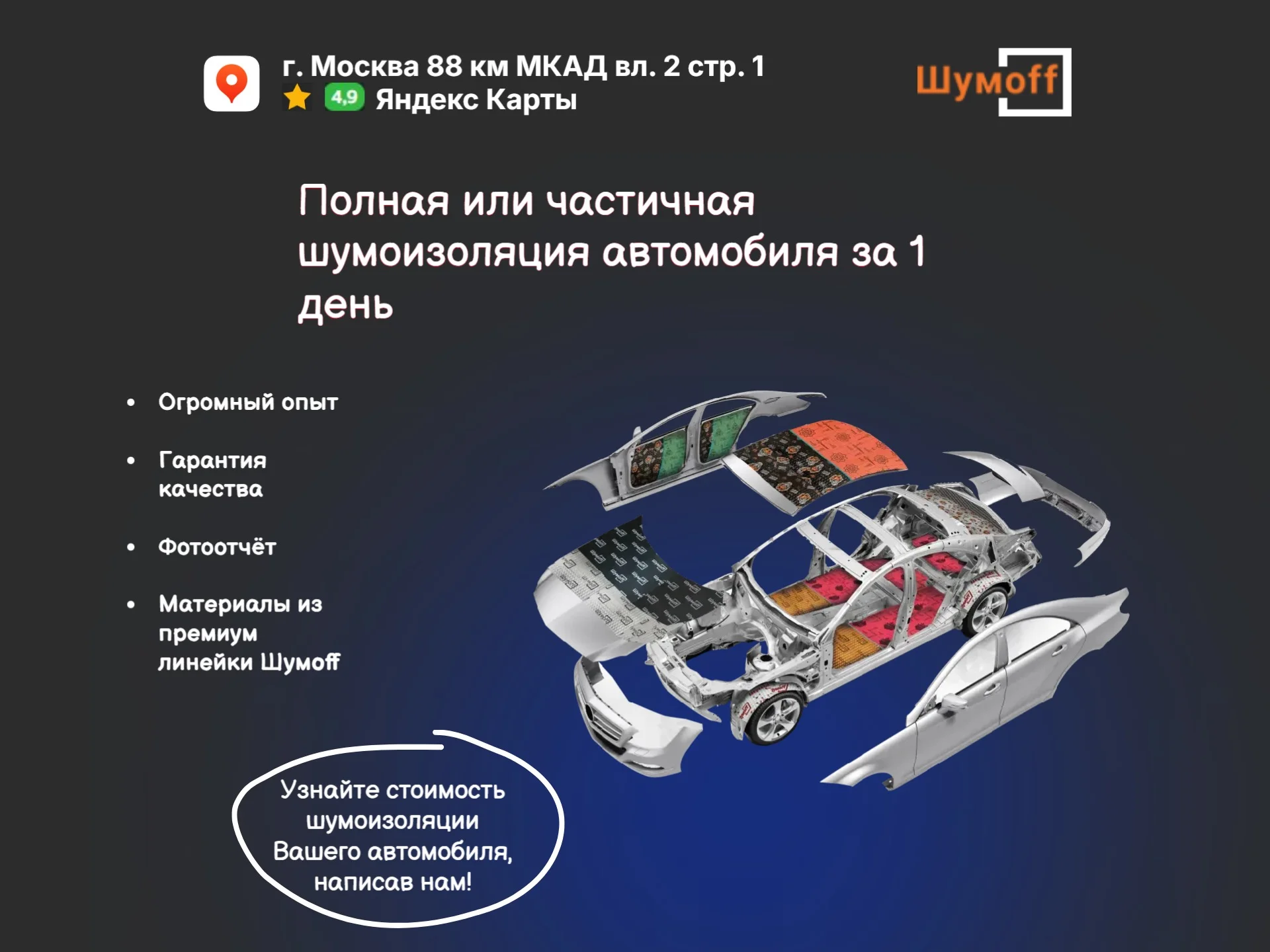 Шумоизоляция автомобиля под ключ - изображение 1