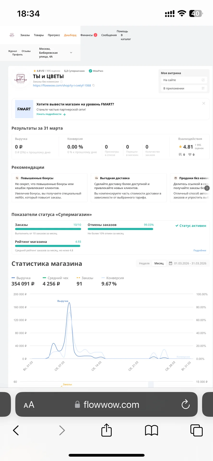 Интернет магазин Flowwow цветы - миниатюра 6