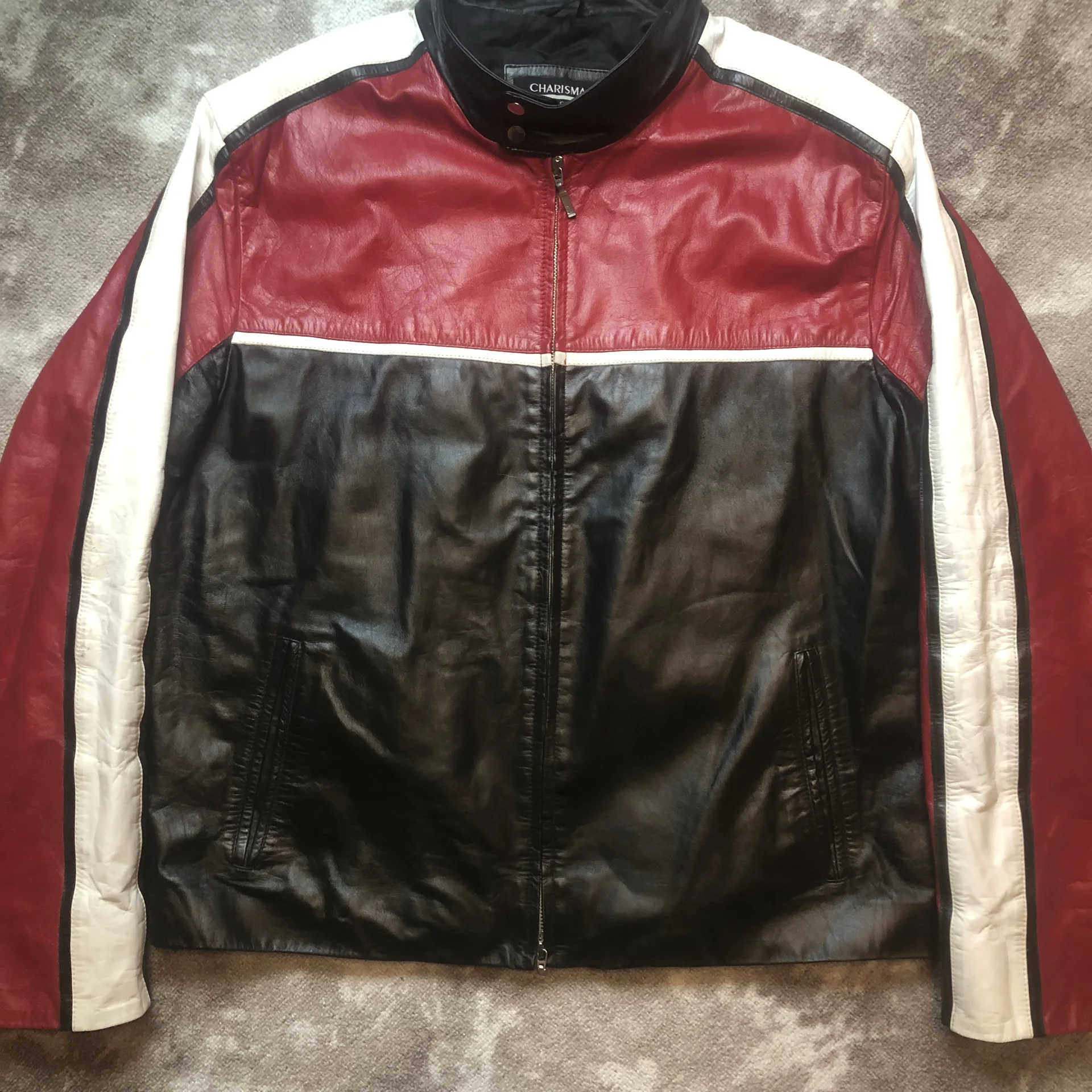 Винтажная кожаная куртка Charisma XL vintage rare - миниатюра 12