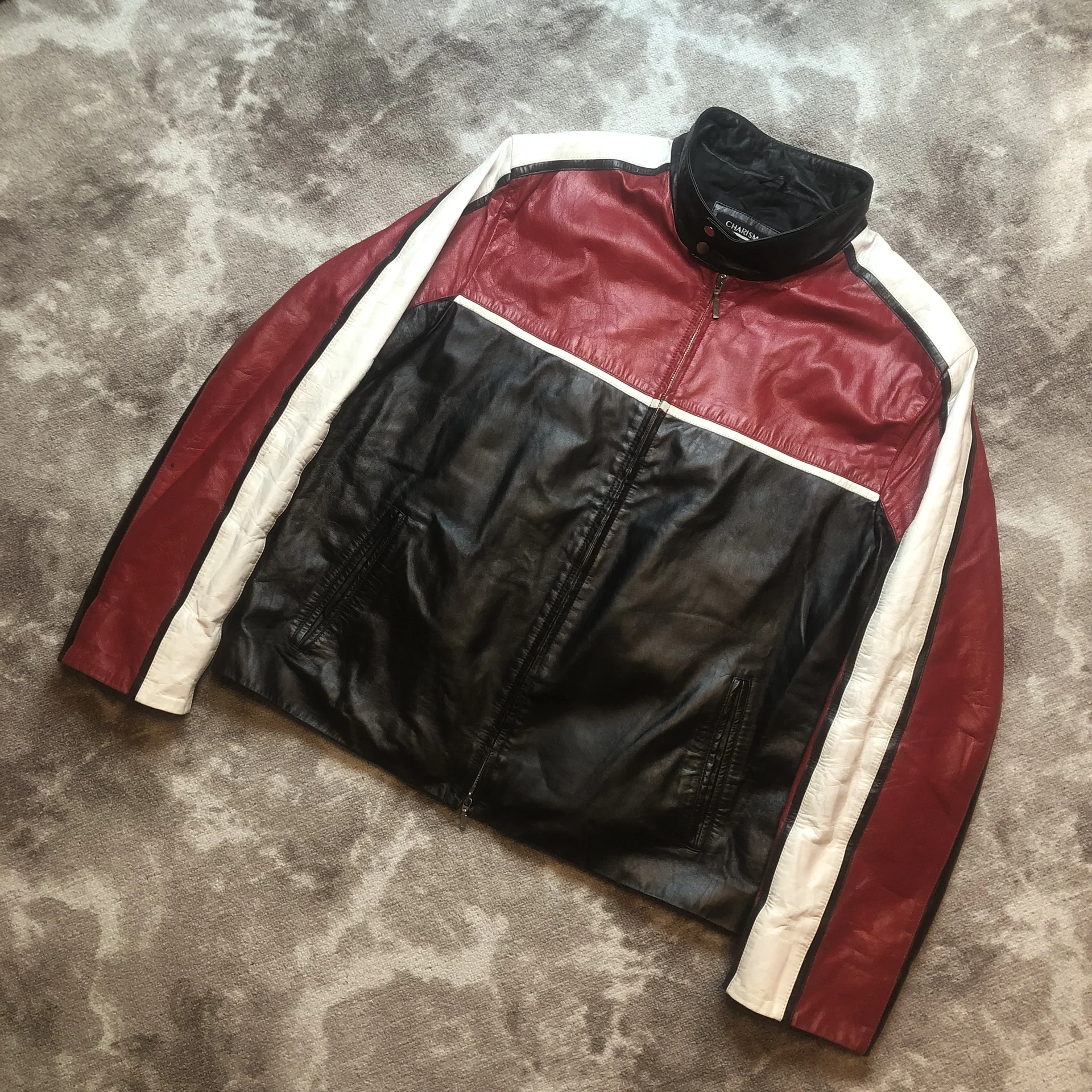 Винтажная кожаная куртка Charisma XL vintage rare - миниатюра 13