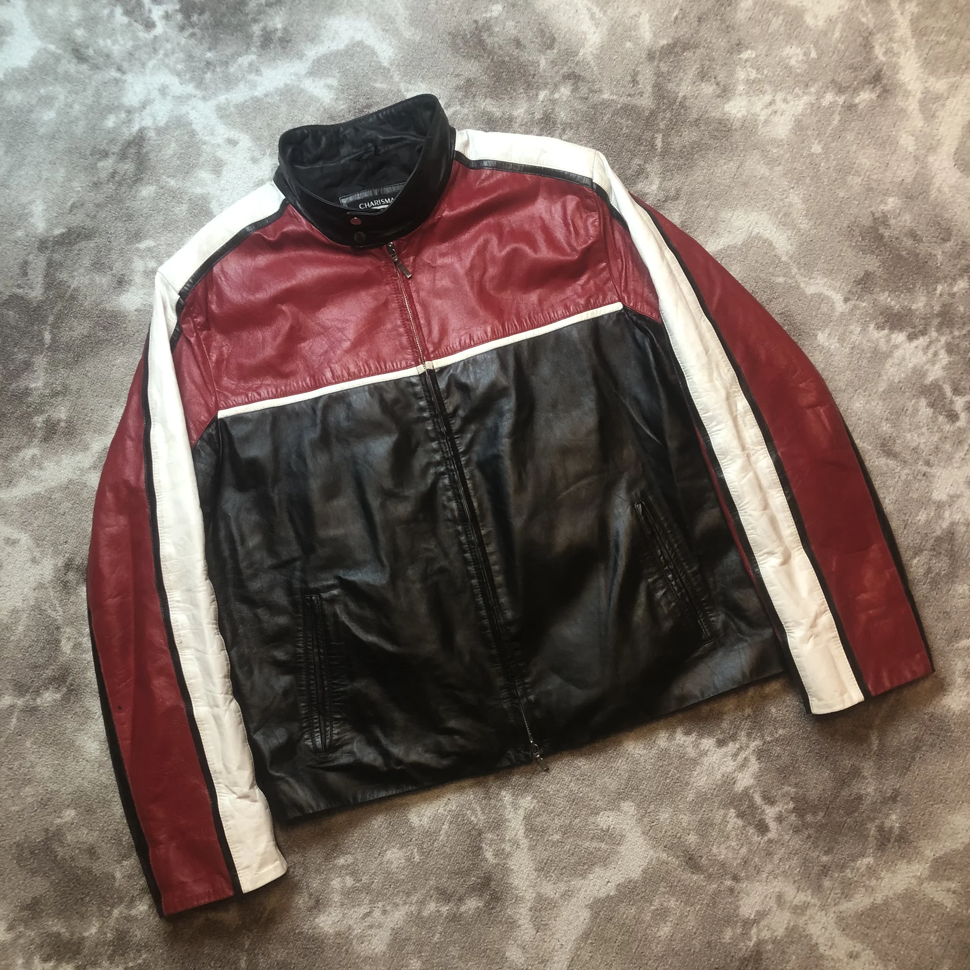 Винтажная кожаная куртка Charisma XL vintage rare - миниатюра 14