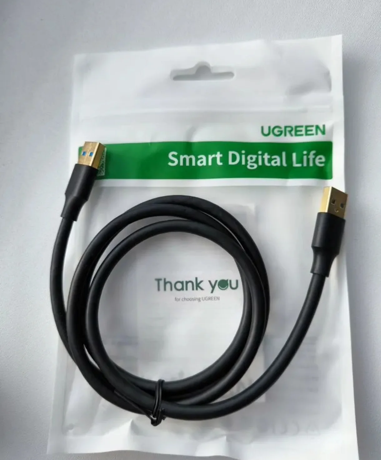 Кабель USB-A to USB-A 3.0 Ugreen (папа-папа) - изображение 1