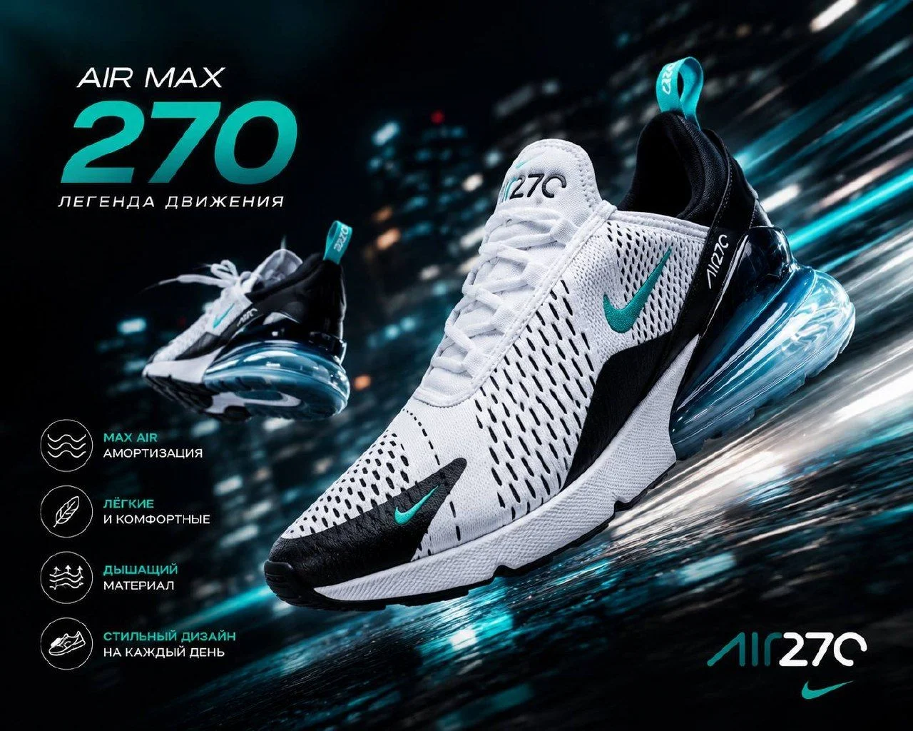 Кроссовки Nike Air Max 270 (44 размер)