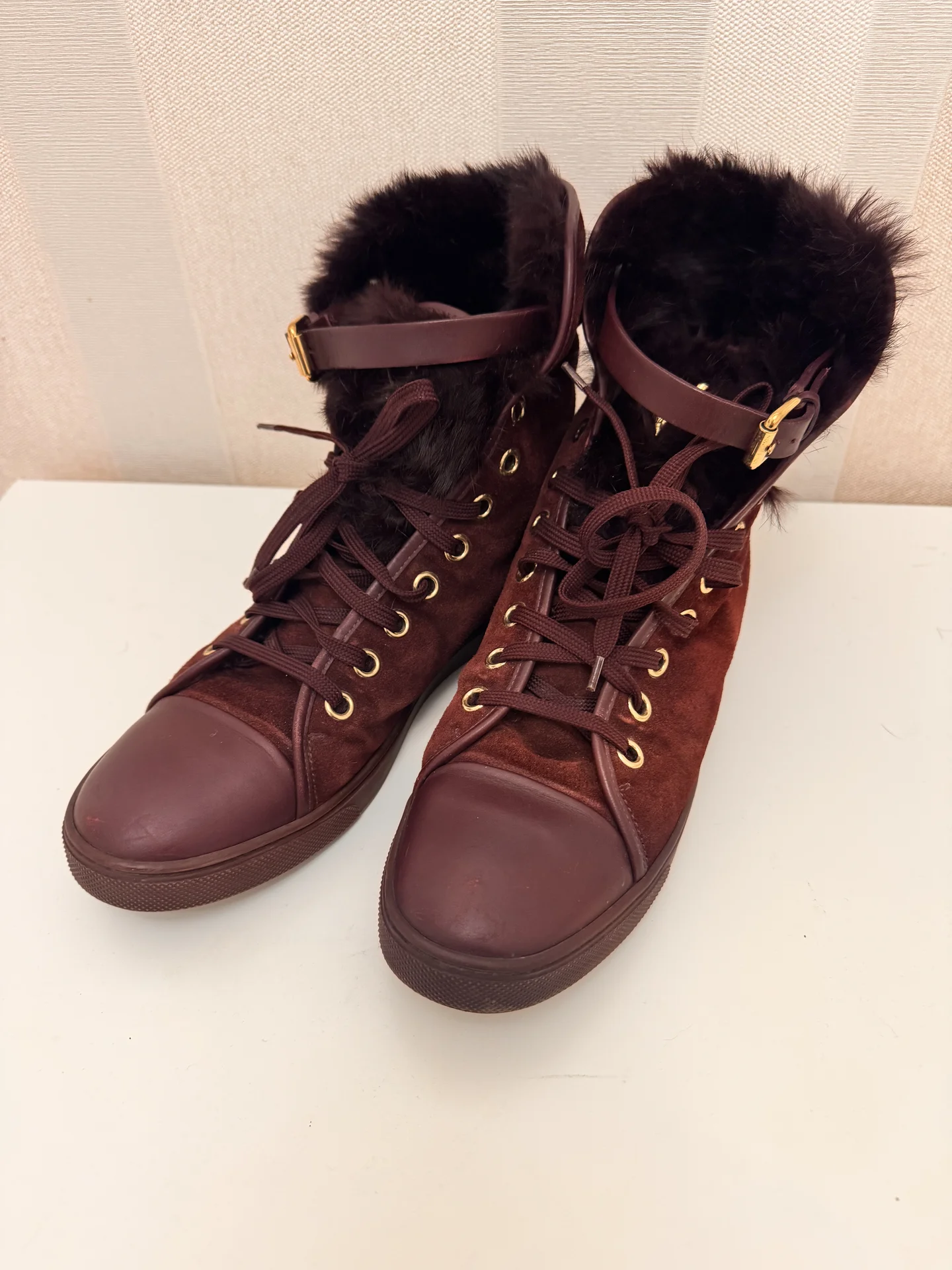 Кеды с мехом Louis Vuitton - изображение 1