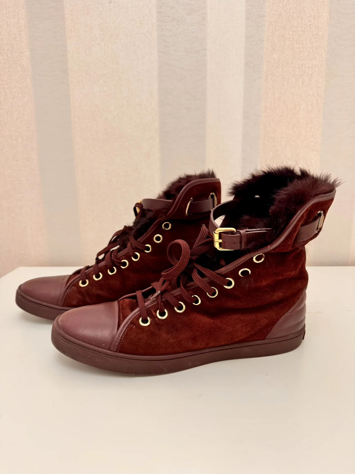 Кеды с мехом Louis Vuitton - миниатюра 2