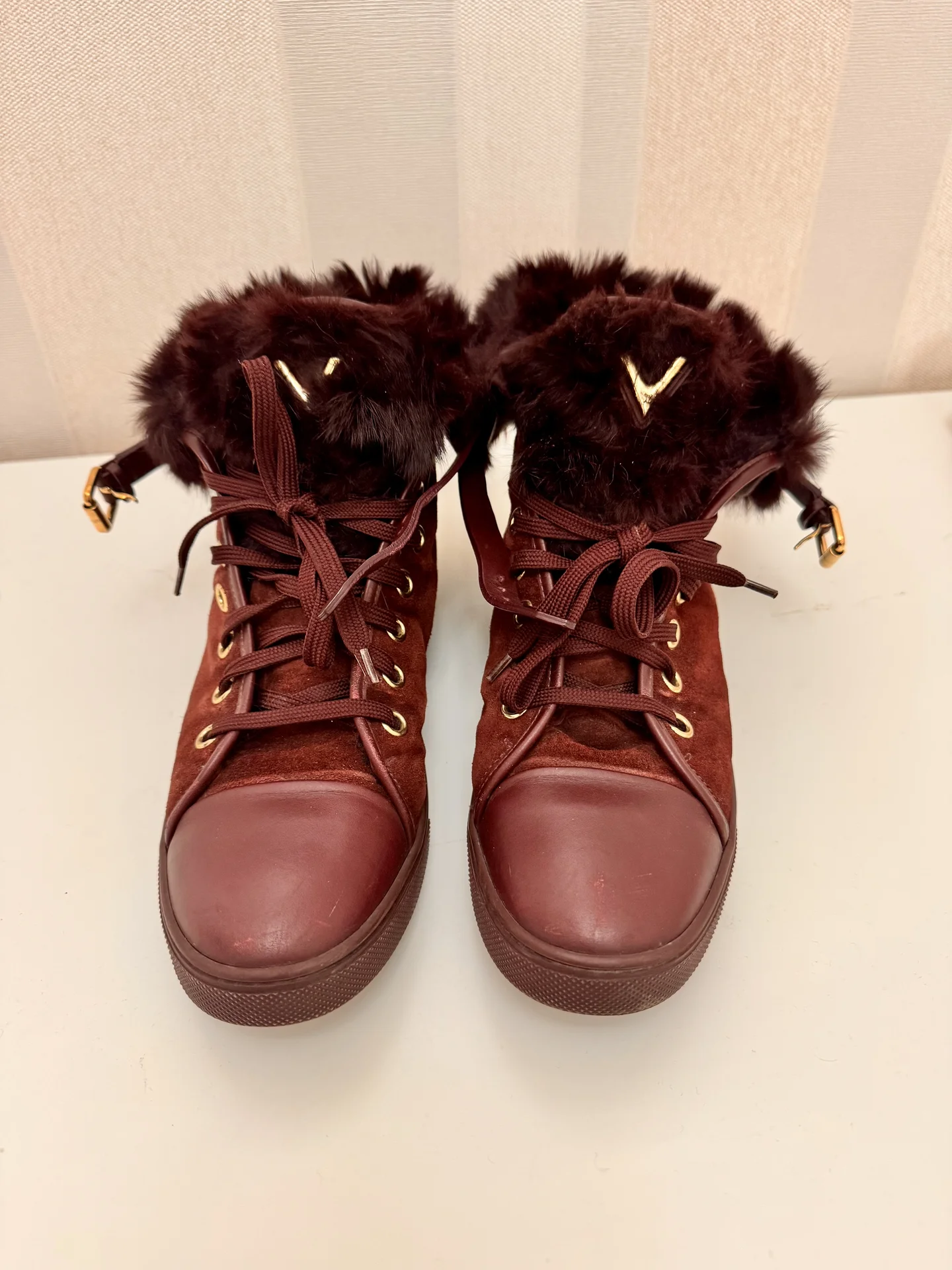 Кеды с мехом Louis Vuitton - миниатюра 3