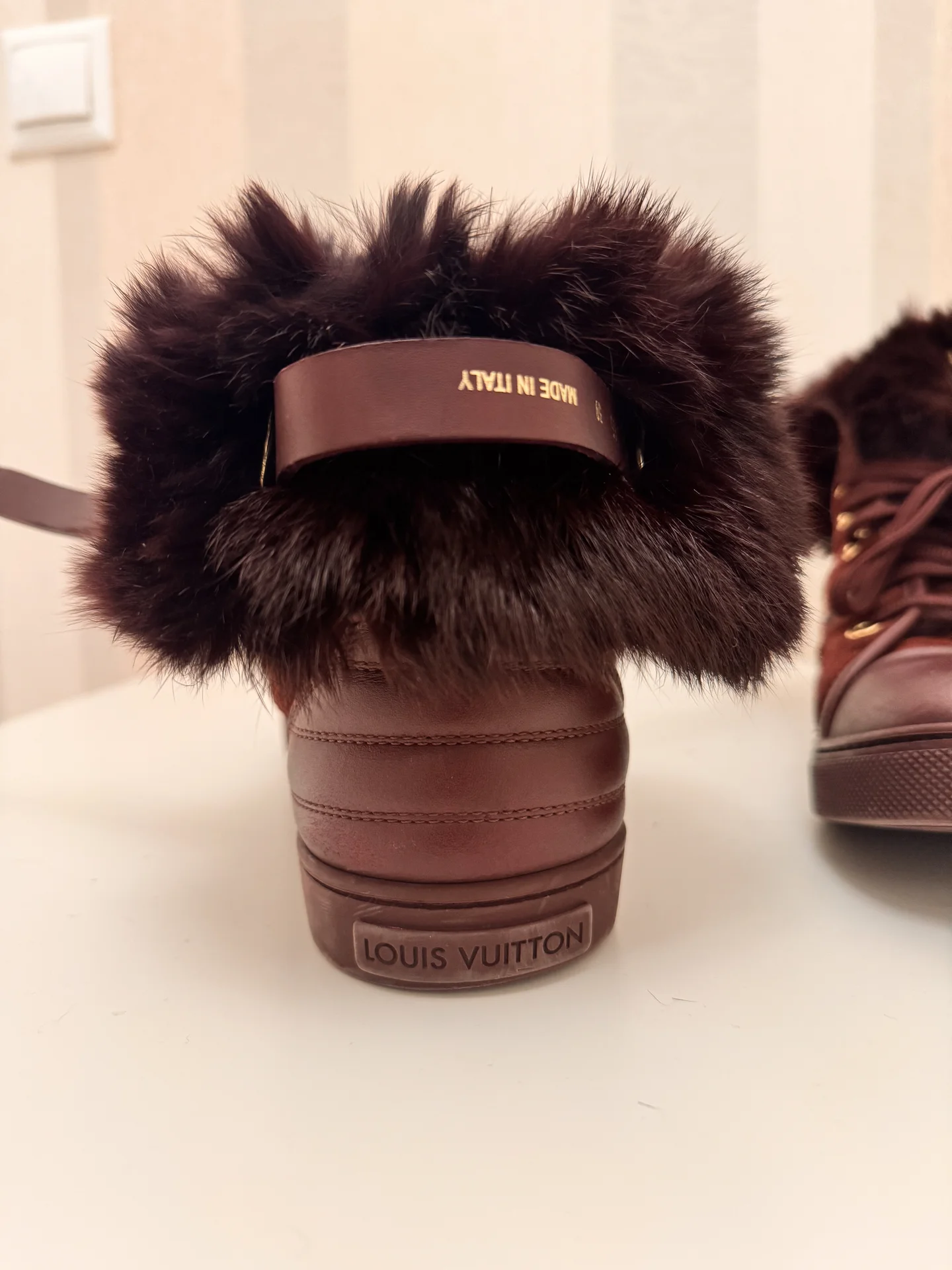 Кеды с мехом Louis Vuitton - миниатюра 7