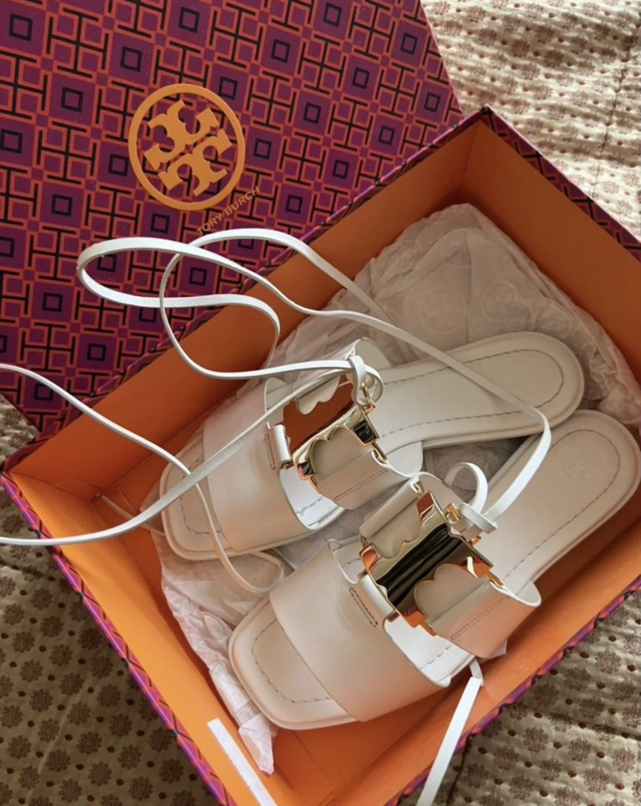 Босоножки Tory Burch , 36,5 плоский ход - изображение 1