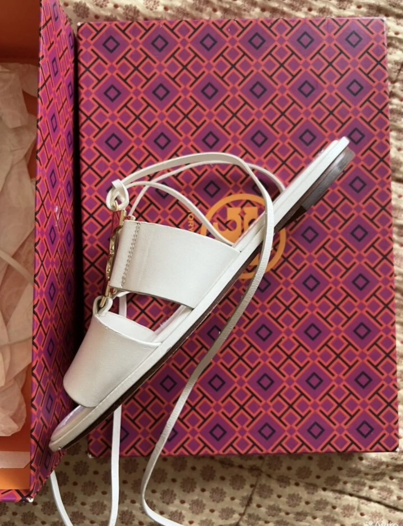 Босоножки Tory Burch , 36,5 плоский ход - миниатюра 2