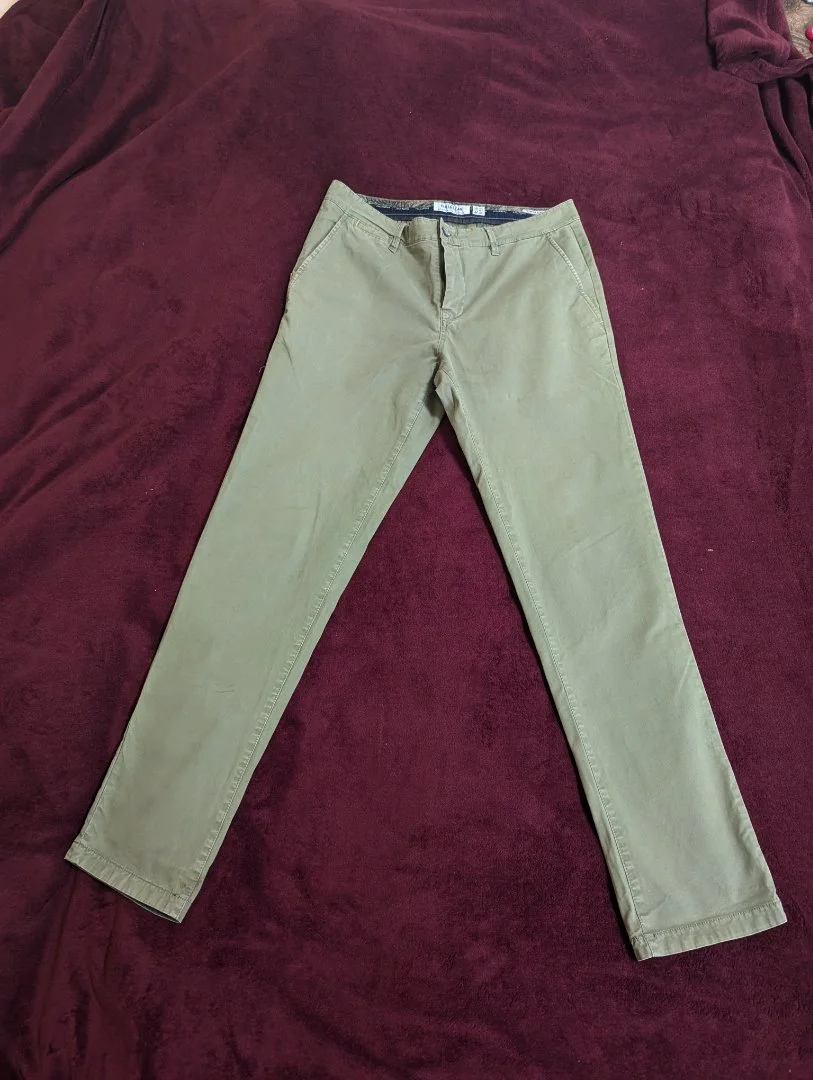 Брюки Pull&Bear хаки 44/34, хлопок - миниатюра 3