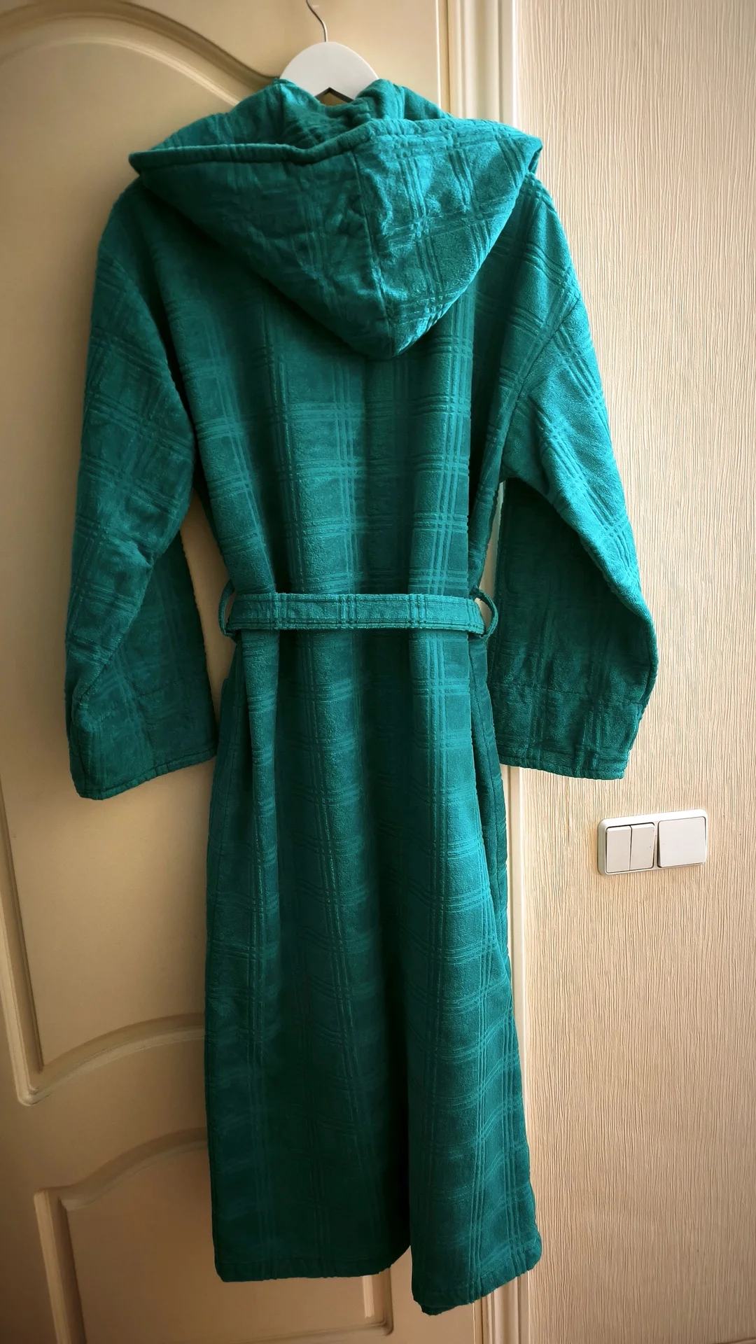 Халат женский махровый изумрудный L/XL - миниатюра 3