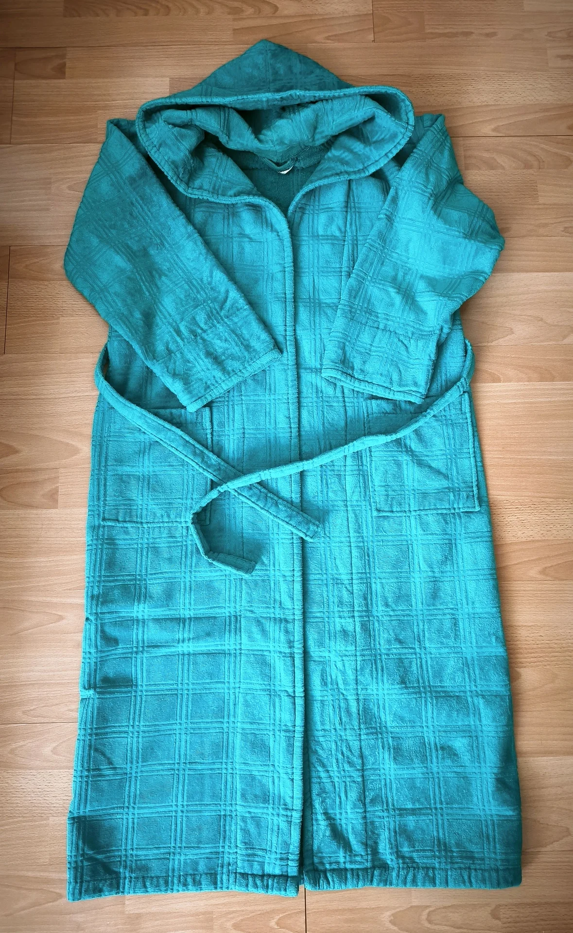 Халат женский махровый изумрудный L/XL - миниатюра 4