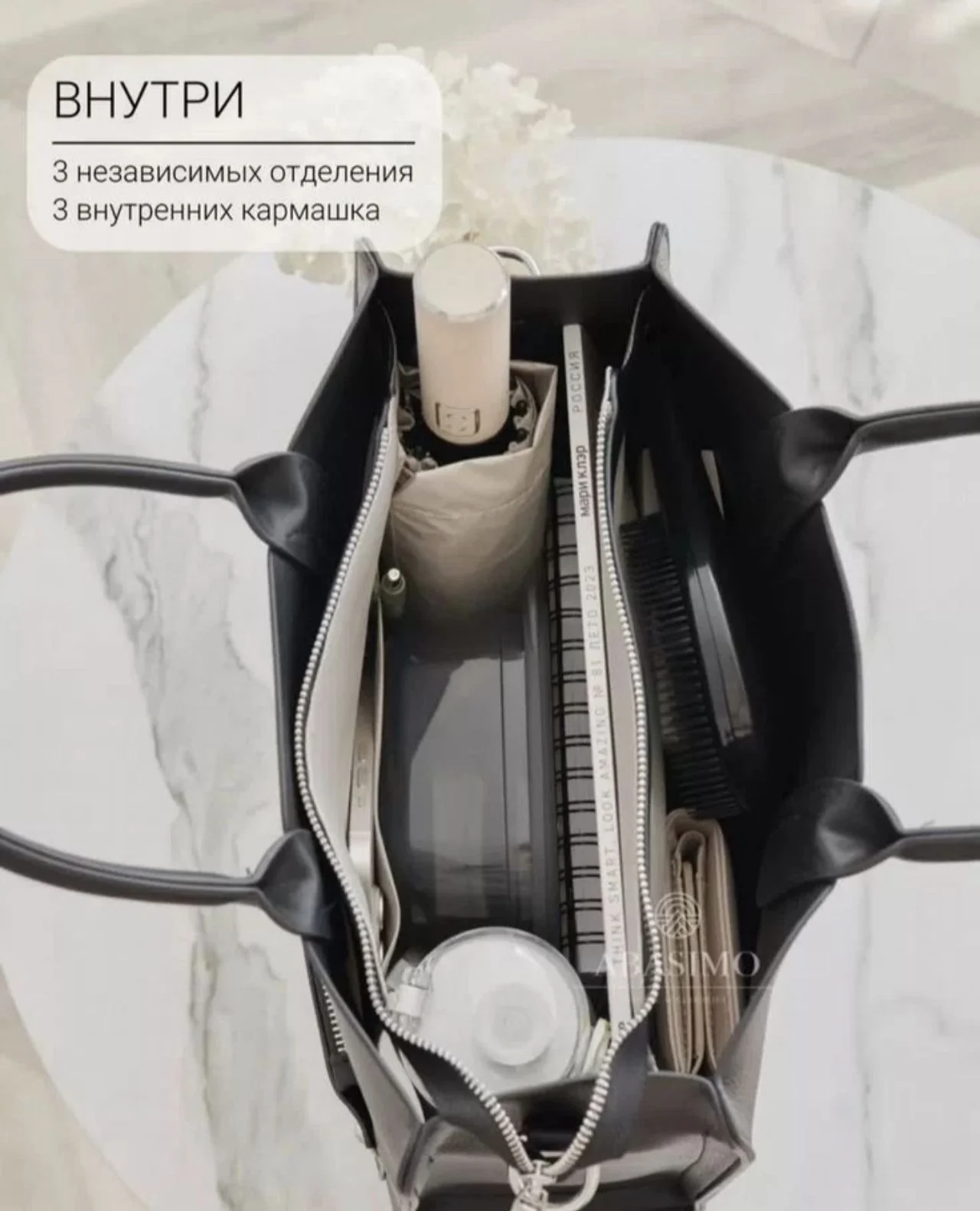 Сумка тоут женская формат а4 - миниатюра 6