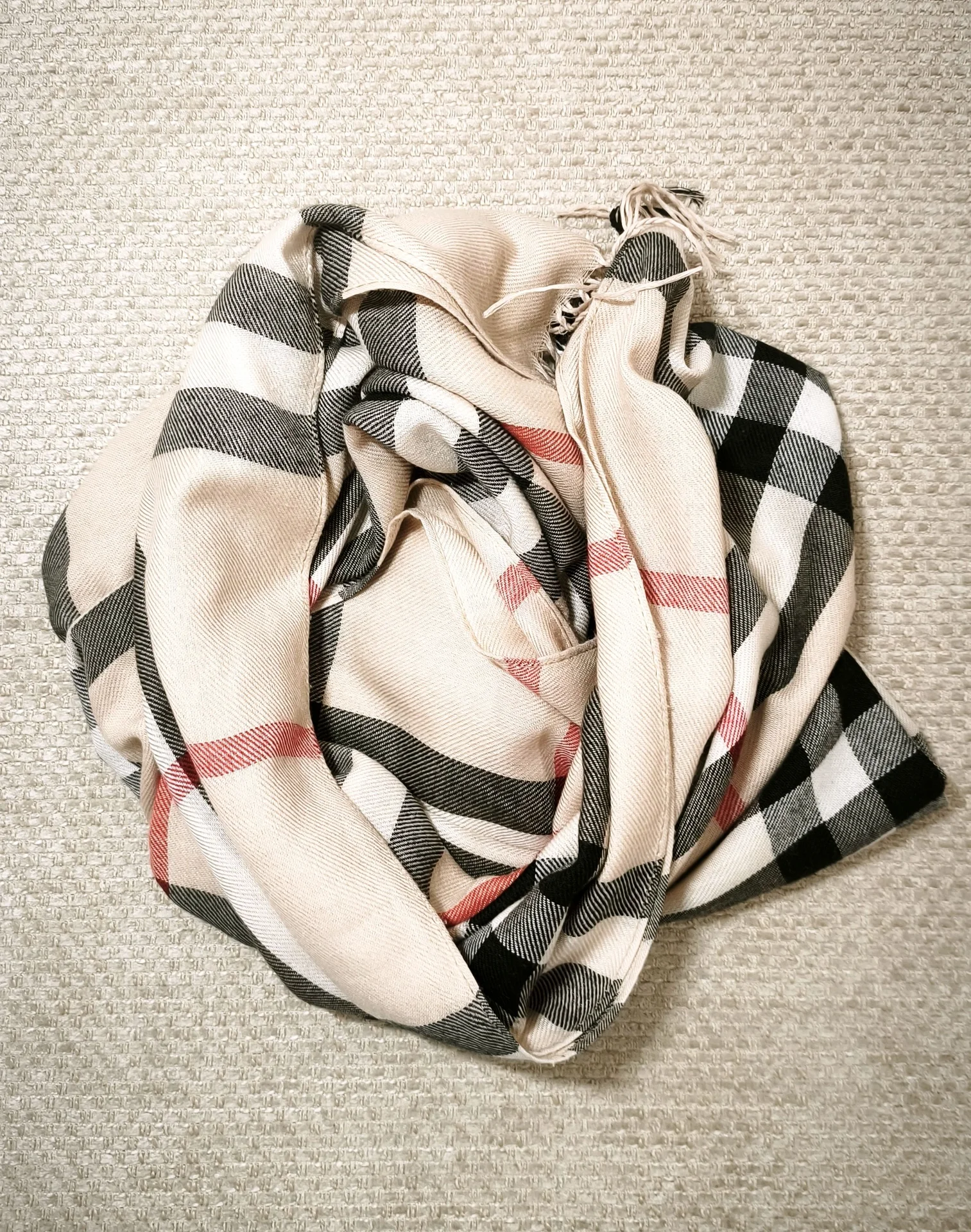 Шарф в клетку BURBERRY - миниатюра 2
