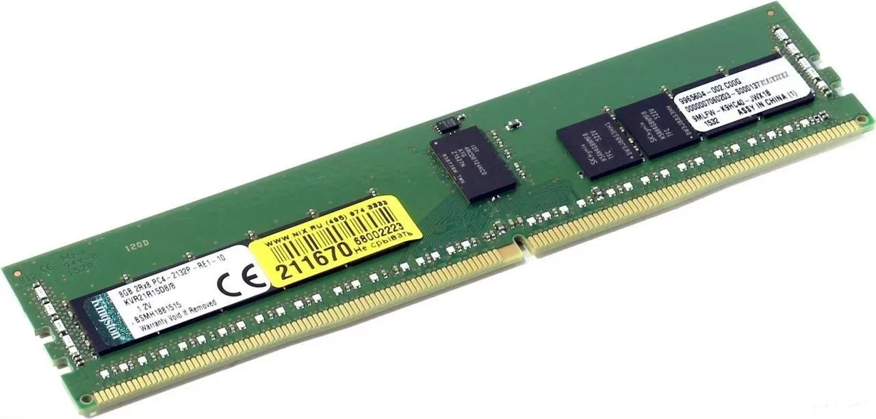 Оперативная память Kingston kvr21r15d8/8 ECC REG - изображение 1