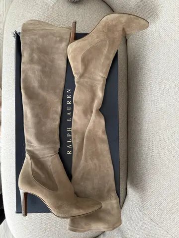 сапоги замшевые ralph lauren