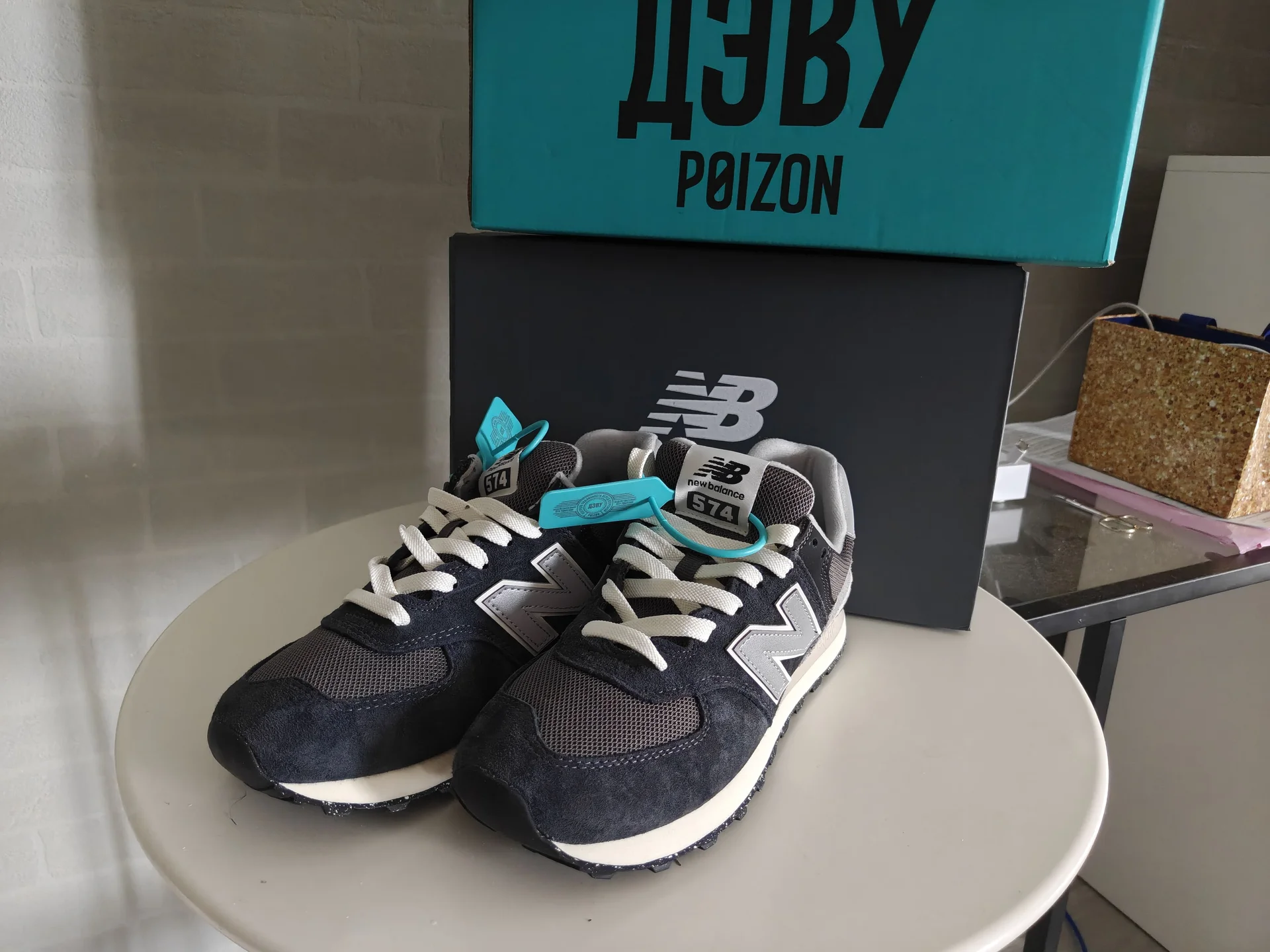 New balance 574 синие - миниатюра 2