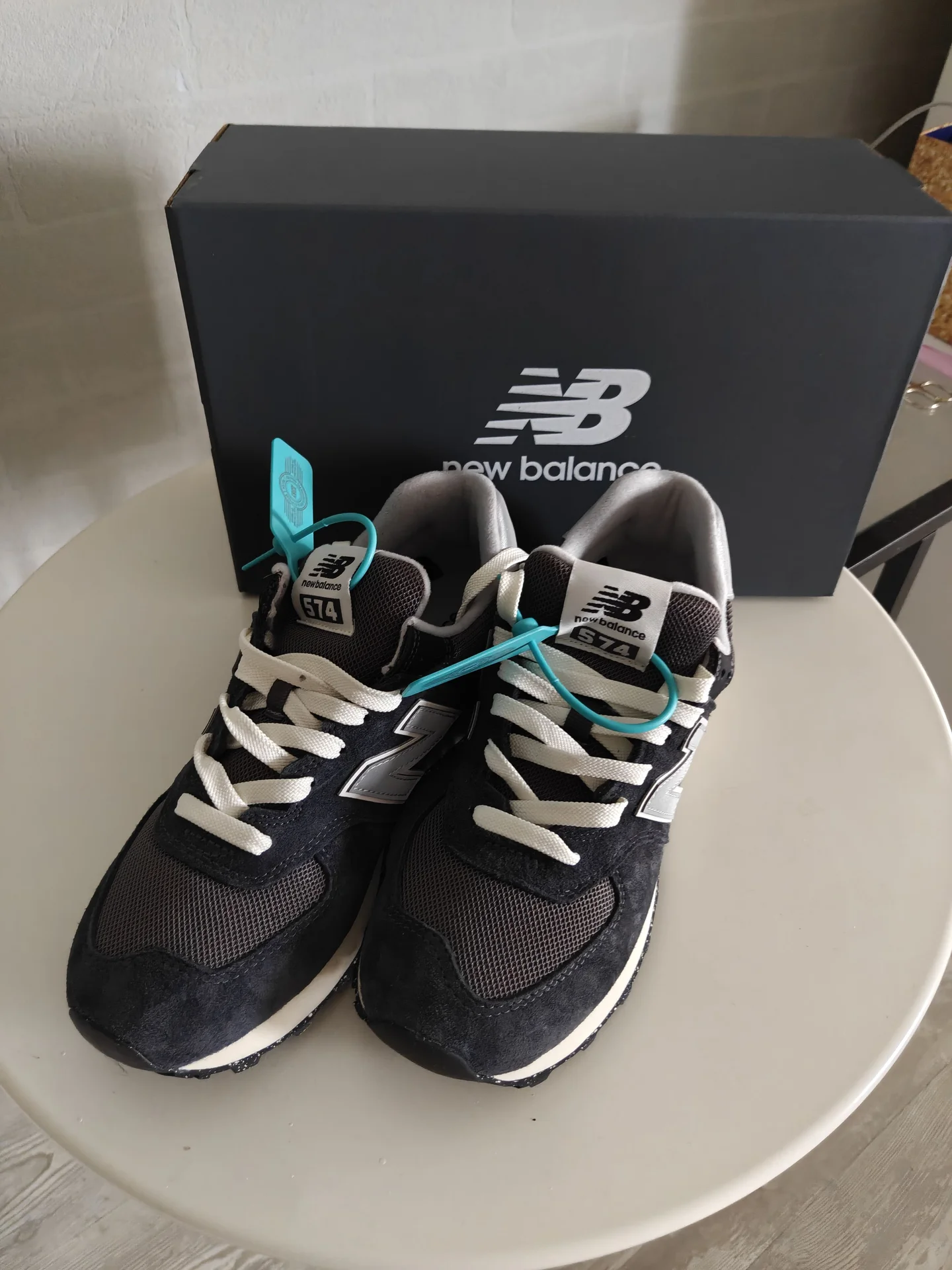 New balance 574 синие - миниатюра 3