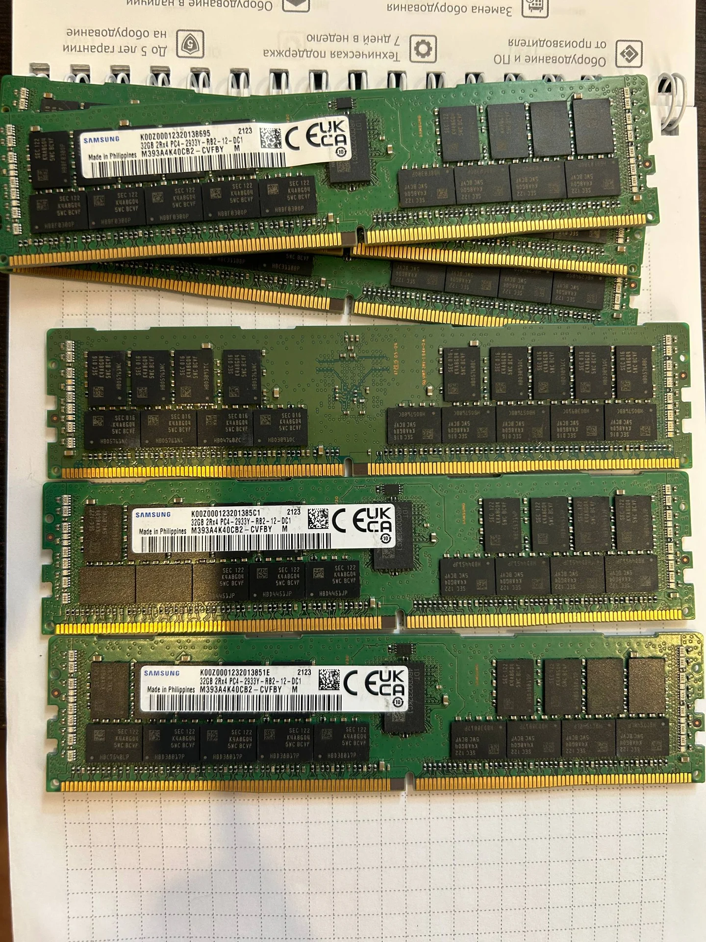 Оперативная память PC4 Samsung M393A4K40CB2-CVFBY 32Gb 2Rx4 2933 RB2 - миниатюра 2