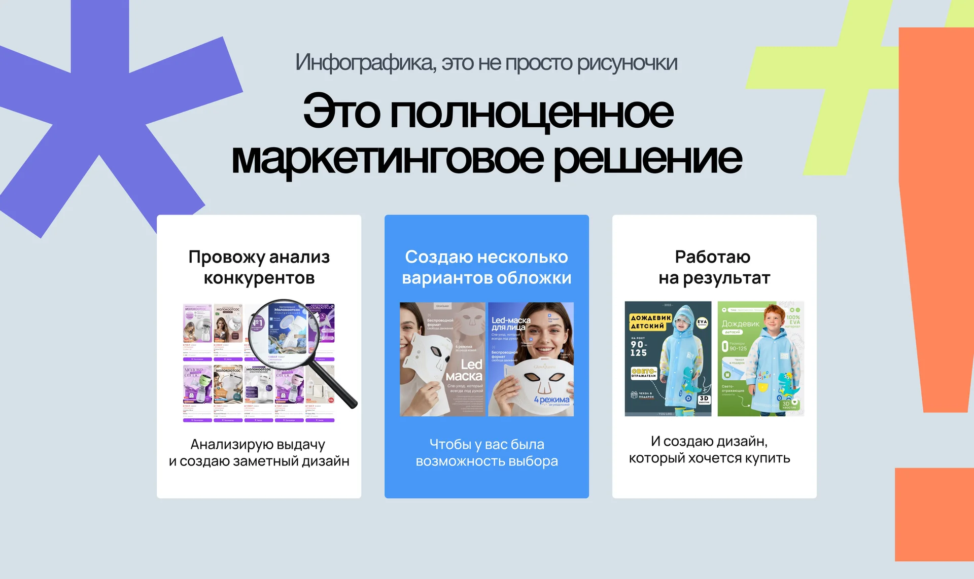 Дизайн карточек товара. Инфографика - миниатюра 2