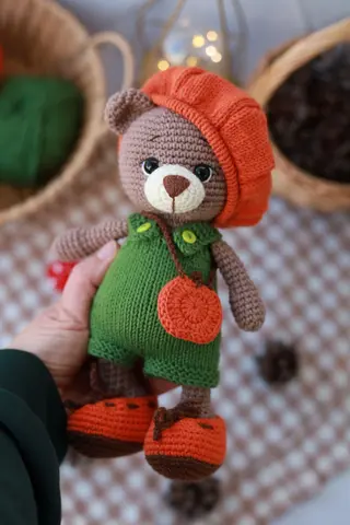 игрушка мишка вязаный