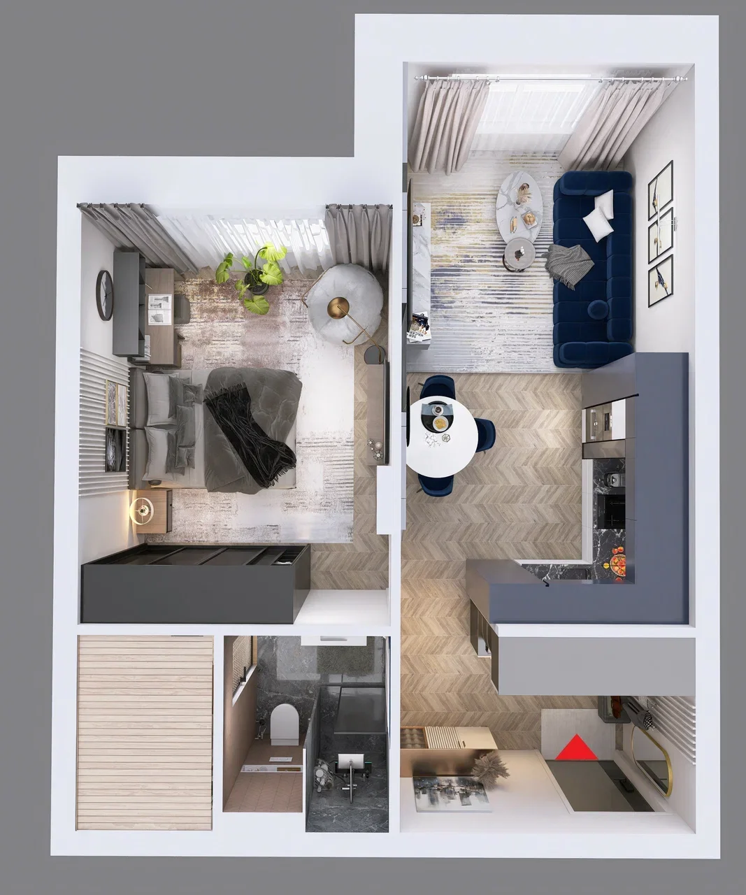 Инвестиционная 1-комнатная квартира 46,3 м² в Яро - миниатюра 3