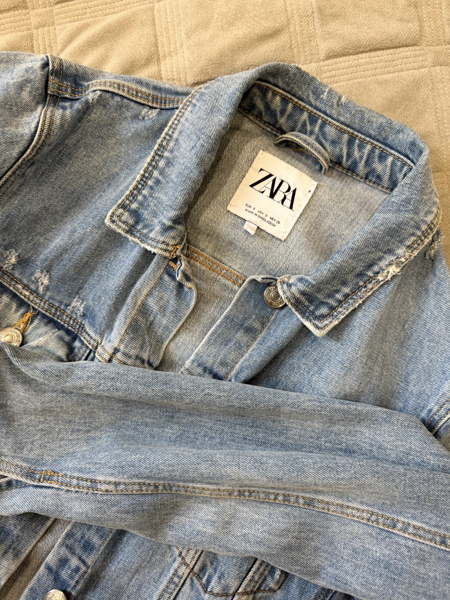 Женская джинсовка Zara джинсовая куртка - миниатюра 2
