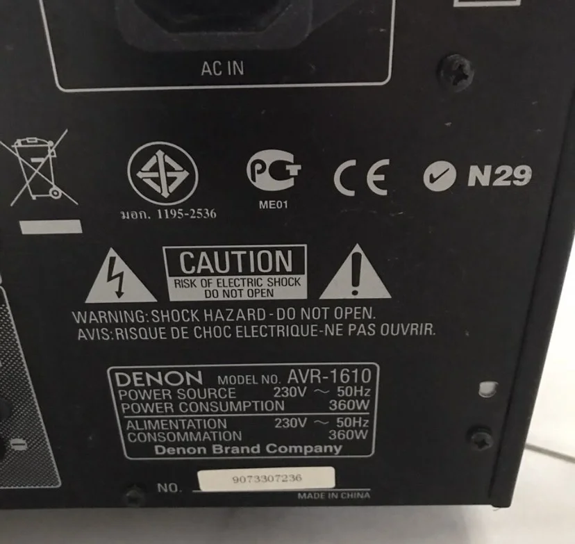 Ресивер  Denon AVR-1610 - миниатюра 2