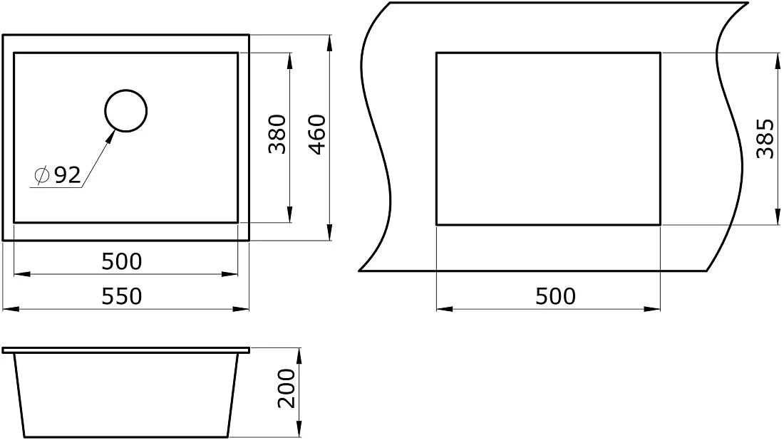 Кухонная мойка Paulmark Gera PM205546-BE бежевый - миниатюра 4