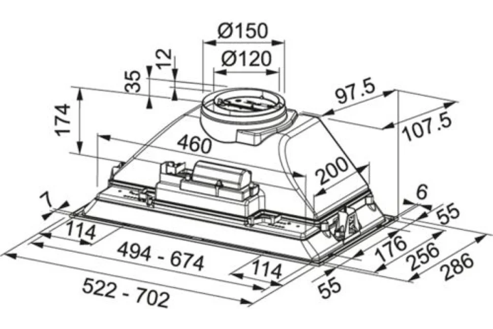Вытяжка Franke FBI 525 XS 305.0599.507 - миниатюра 2