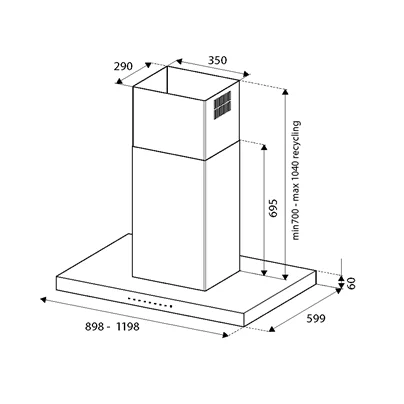 Вытяжка Bertazzoni KTI90PRO1XA - миниатюра 2