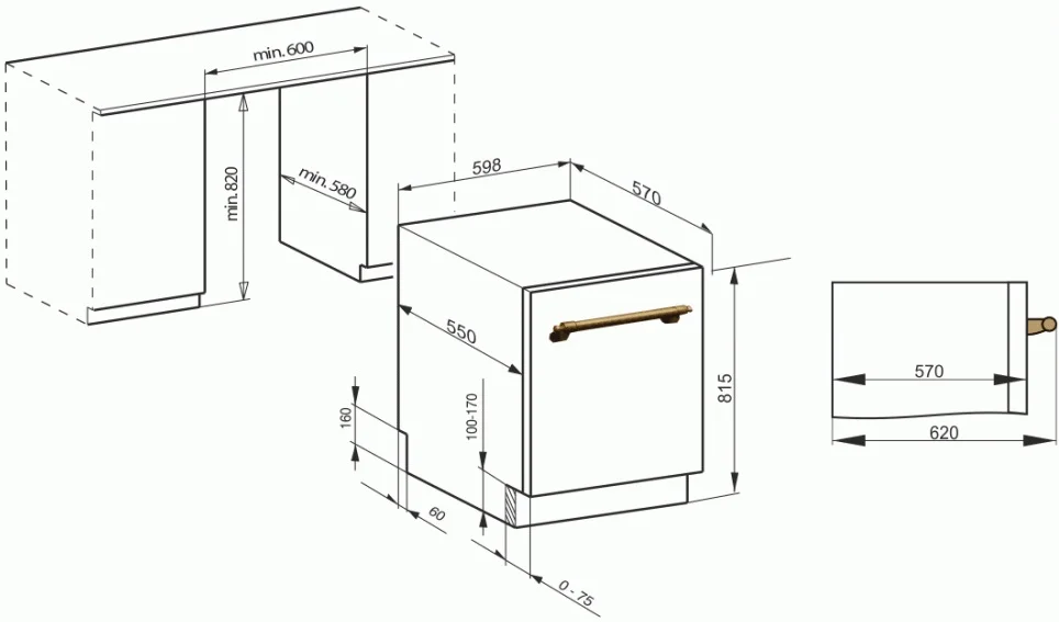 Посудомоечная машина Kaiser S60 U 88 XL ElfEm - миниатюра 6