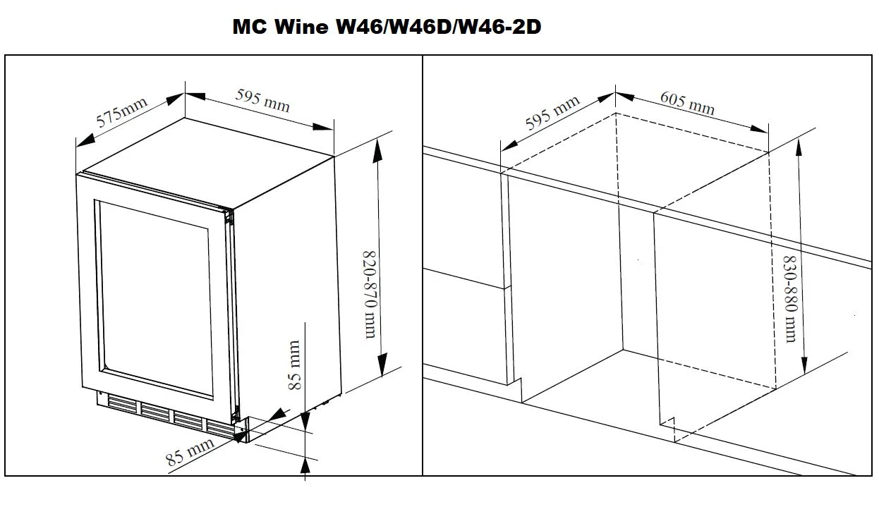 Винный шкаф MC Wine W46DS - миниатюра 8