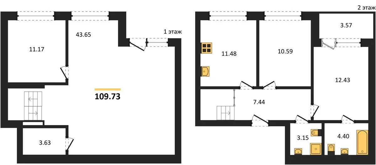 3-к. квартира, 110 м² - миниатюра 2