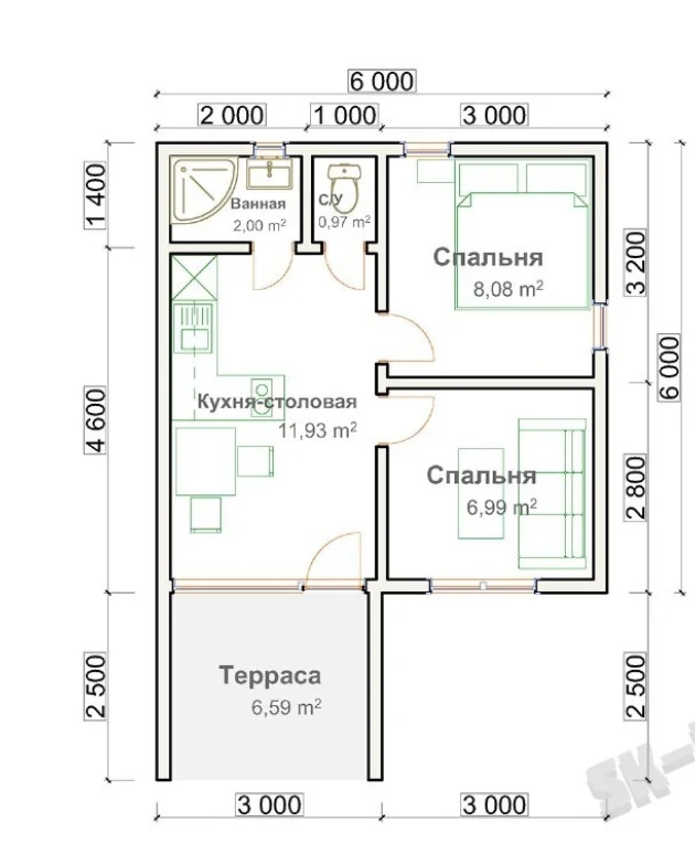 🏡 Дом 43,5 м² — компактный формат для комфортной жизни - миниатюра 2