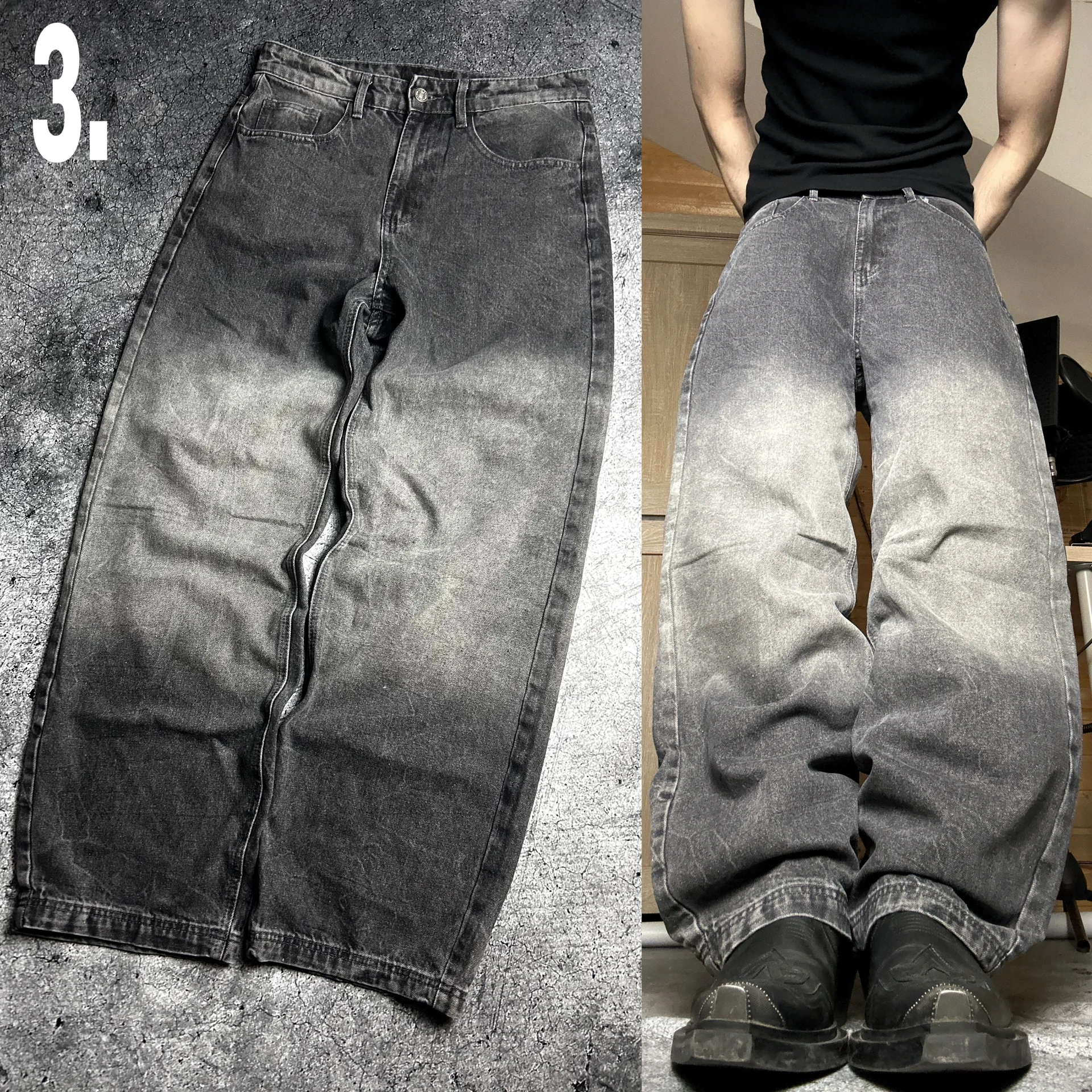 Джинсы Широкие Acne Margiela Dior Jaded - миниатюра 4