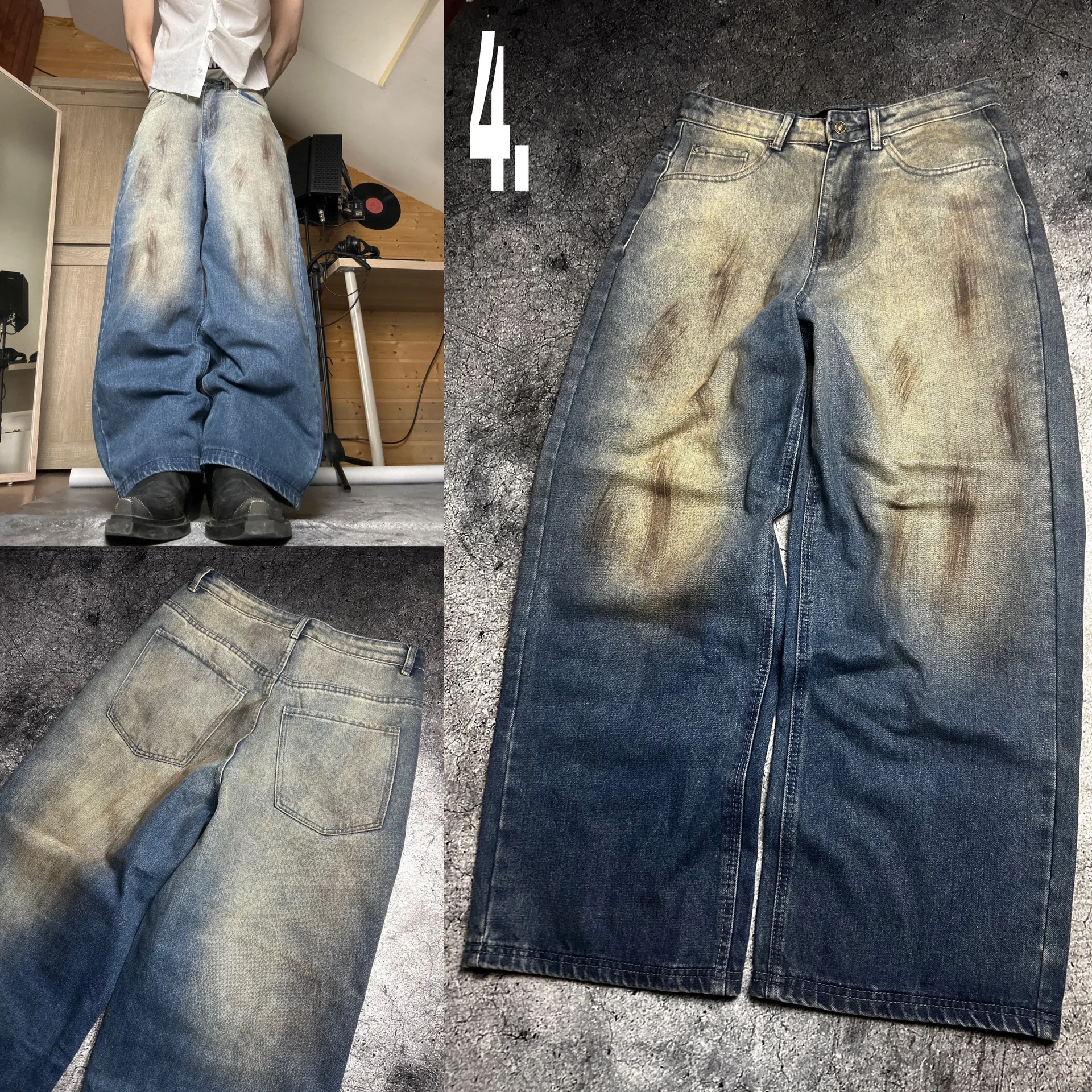 Джинсы Широкие Acne Margiela Dior Jaded - миниатюра 5