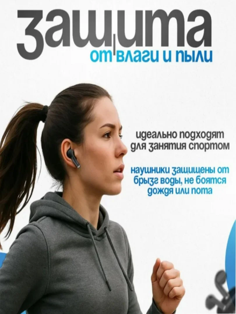 Беспроводные наушники (черный) BT5.3 HI-Res Aудио - миниатюра 3
