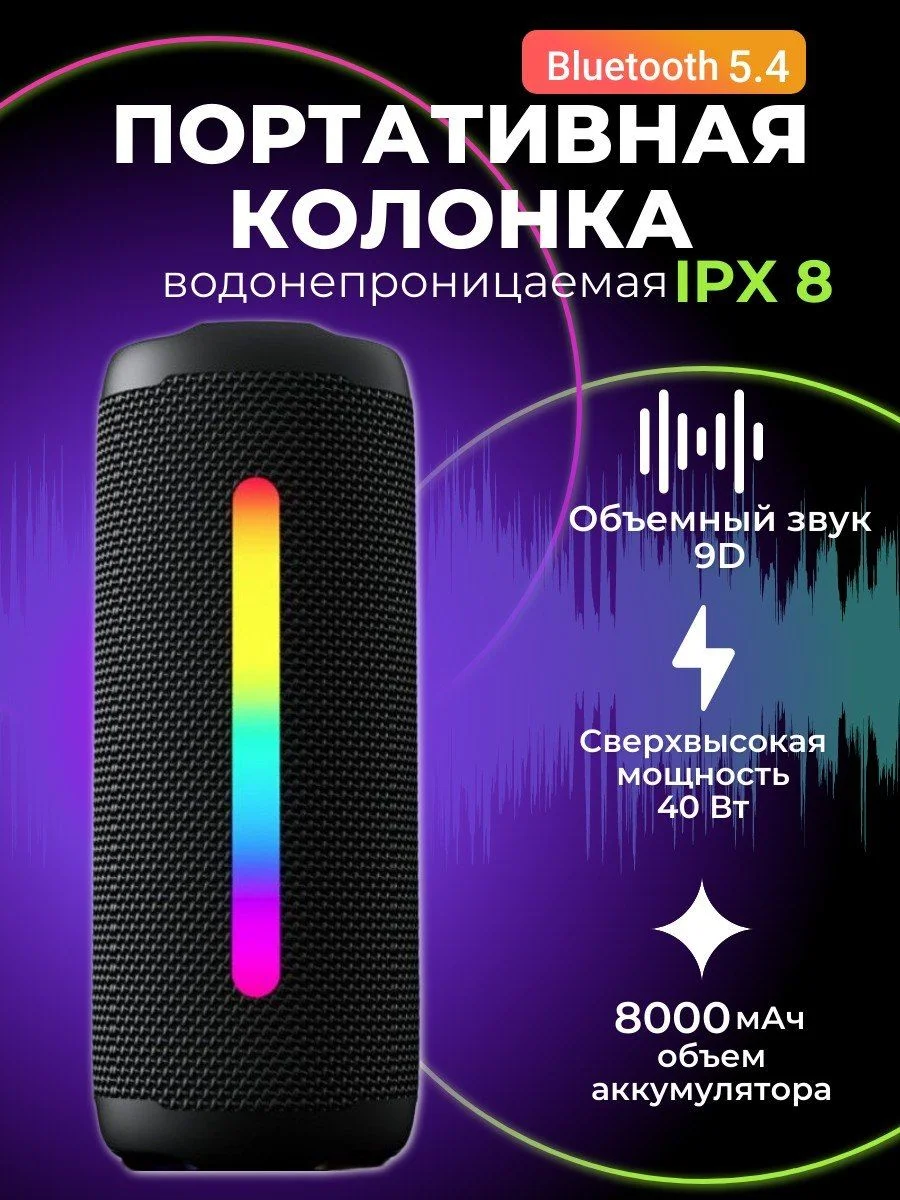 Портативная водонепроницаемая Bluetooth колонка - изображение 1