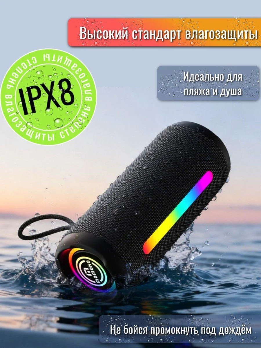Портативная водонепроницаемая Bluetooth колонка - миниатюра 3