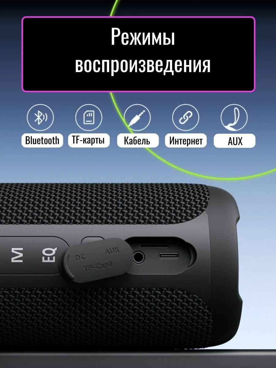 Портативная водонепроницаемая Bluetooth колонка - миниатюра 4
