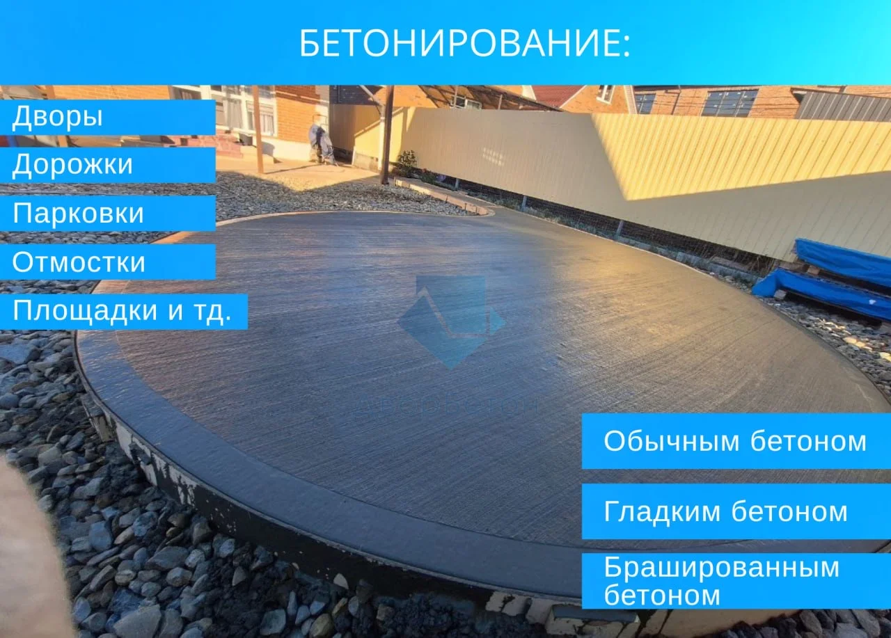Бетонирование двора - изображение 1