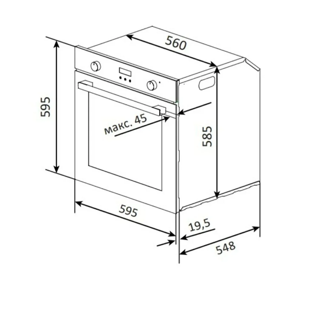 Новый духовой шкаф Dexp 1H300 - миниатюра 4